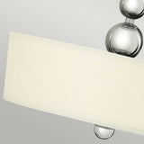 Mid-Century Modern Polished Nickel Triple Pendant Light