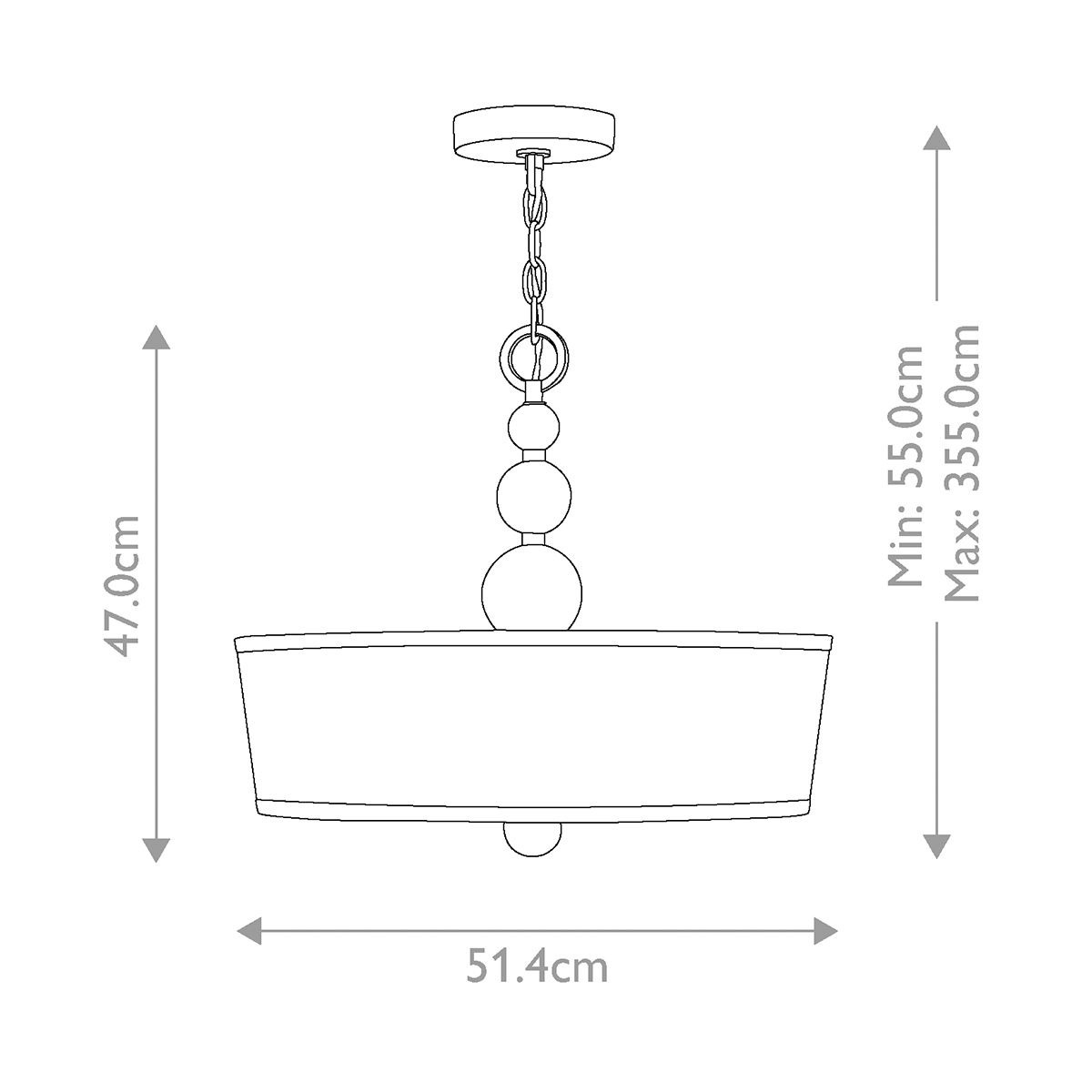 Mid-Century Modern Zelda Pendant Light in Vintage Brass