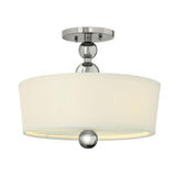 Mid-Century Zelda 3-Light Semi-Flush in Polished Nickel