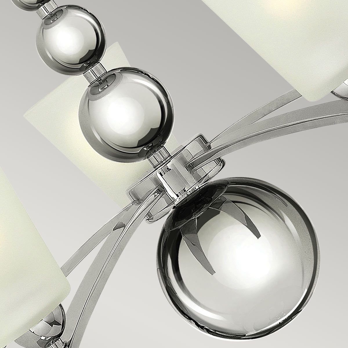 Zelda 5-Light Mid-Century Modern Chandelier in Polished Nickel