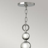 Elegant Zelda Mid-Century 8-Light Chandelier in Polished Nickel