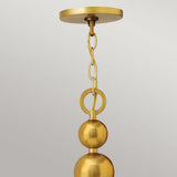 Zelda 8-Light Mid-Century Modern Chandelier in Vintage Brass