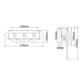 Zuma Tri-Light Contemporary Wall Fixture