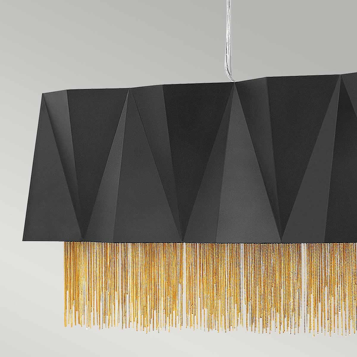Sculptural Geometric Chain Pendant Light