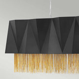 Sculptural Geometric Chain Pendant Light
