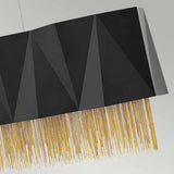 Sculptural Geometric Chain Pendant Light