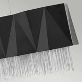 Zuma 6 Light Sculptural Pendant with Satin Black and Silver Accents