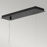 Zuma 6 Light Sculptural Pendant with Satin Black and Silver Accents