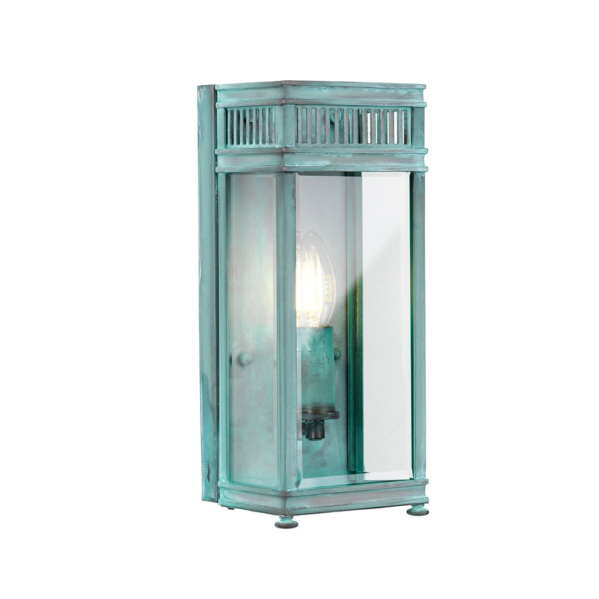 Holborn Victorian-Inspired Exterior Half Lantern Verdigris Finish
