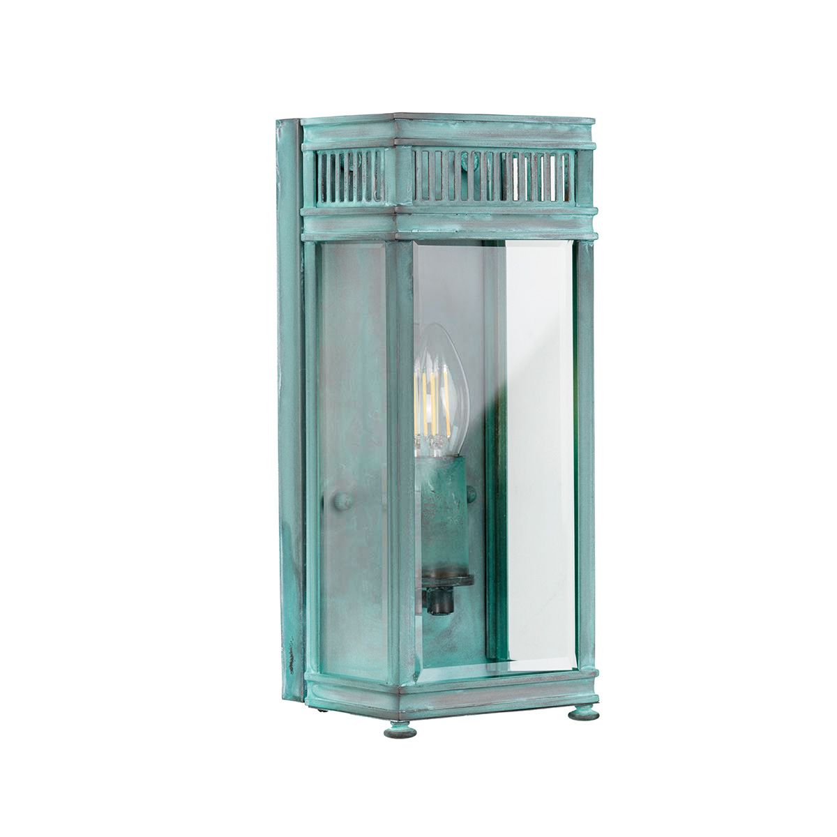 Holborn Victorian-Inspired Exterior Half Lantern Verdigris Finish