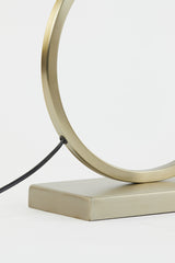 Elegant Light Gold Lamp Base with Textured Design - 30x13x37 cm