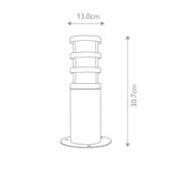 Hornbaek Contemporary Stainless Steel Pedestal Lantern