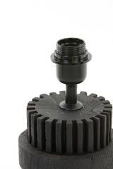 Elegant Sakura Wooden Lamp Base in Matte Black Finish - 15x45 cm