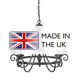 Harlech 5-Light Black Chandelier with Medieval Charm