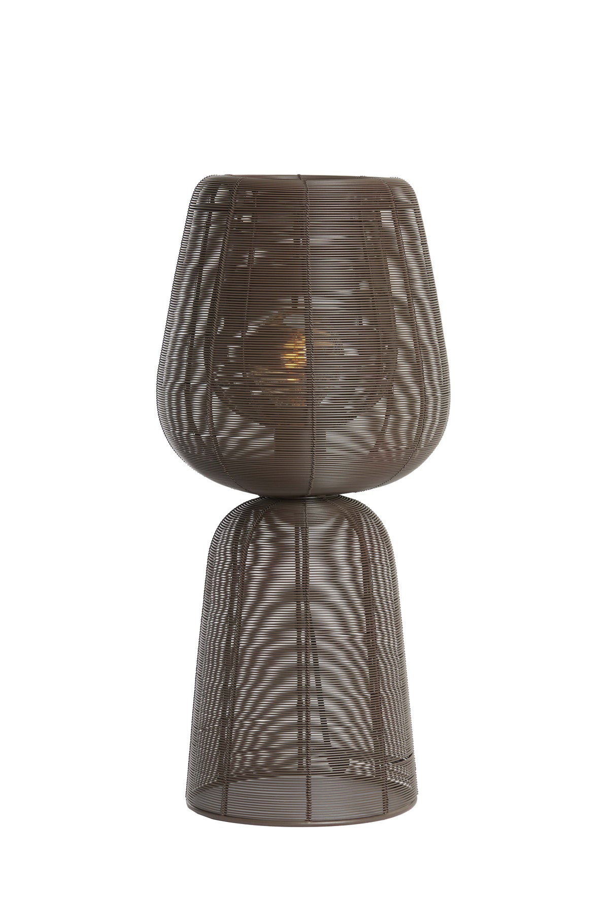 Elegant Dark Brown Table Lamp Ø24x54 cm - Aboso Collection