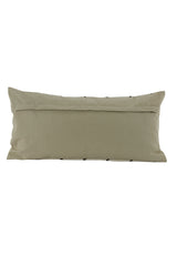 Elegant Sand-Black Accent Cushion 60x30 cm