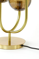 Elegant Magdala Glass and Gold Table Lamp - 3-Light, 38x20x60 cm