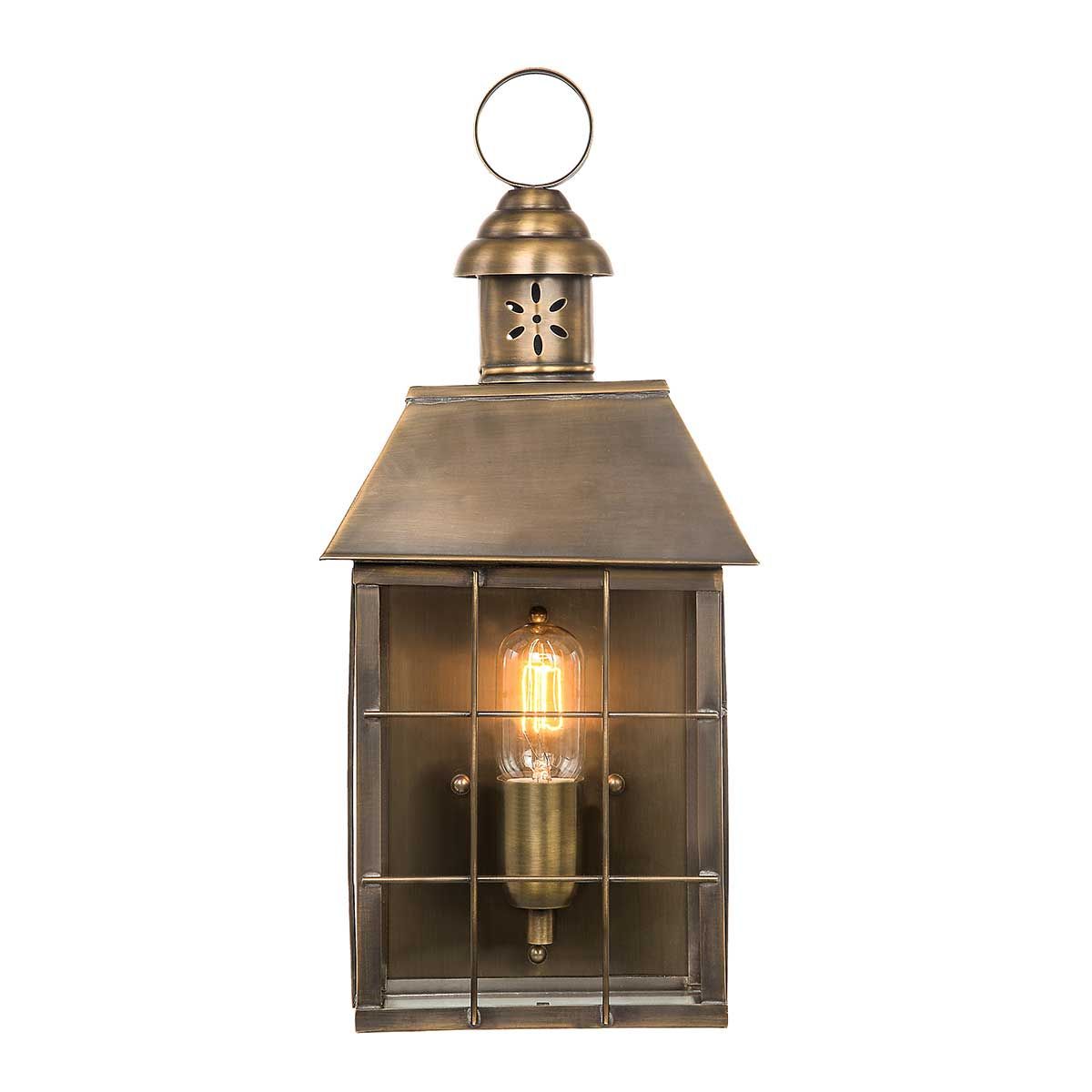 Hyde Park Brass Wall Sconce Lantern