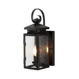 Hythe Vintage Bronze Outdoor Wall Lantern with Speckled Glass