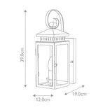 Hythe Vintage Bronze Outdoor Wall Lantern with Speckled Glass