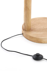 Elegant Natural Wood Floor Lamp - 30x135 cm