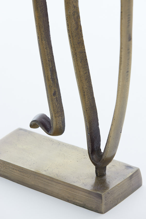 Elegant Bronze Penguin Sculpture on Base - 18x8x47 cm