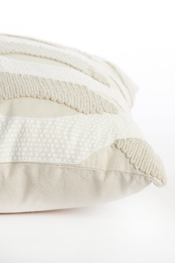 Elegant Bendigo Cushion 45x45 cm in Beige, Gold & White