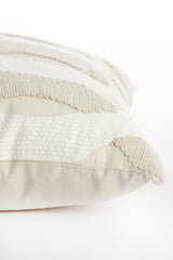 Elegant Bendigo Cushion 45x45 cm in Beige, Gold & White