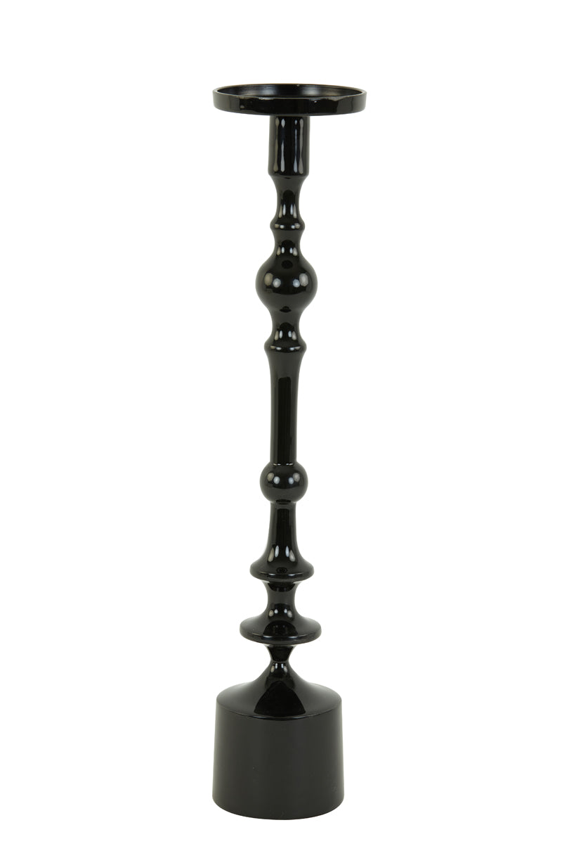 Elegant Black Sheva Candle Holder, 54 cm
