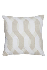 Elegant Bendigo Cushion 45x45 cm in Beige, Gold & White