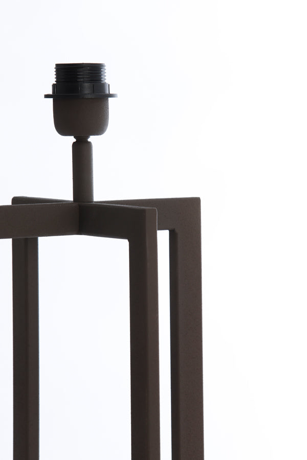 Rustic Brown Mace Lamp Stand 21x21x46 cm