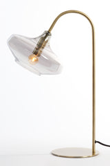 Solna Antique Bronze and Smoked Glass Table Lamp - E14, 31x22x50 cm