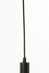 Modern Pendant Light with Black and Smoked Glass Design (Ø21x37 cm)