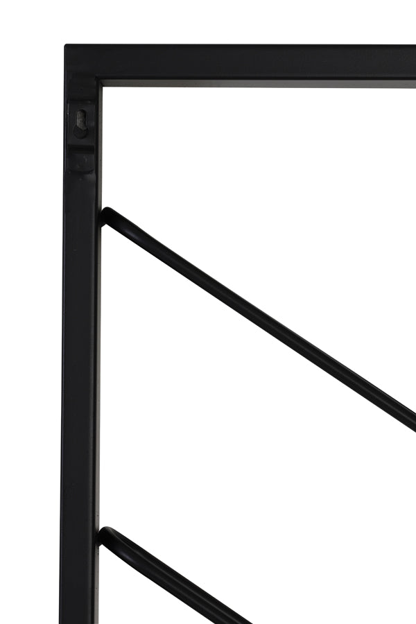 Vertical Elegance: Black Metal Wine Rack for 8 Bottles