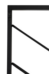 Vertical Elegance: Black Metal Wine Rack for 8 Bottles