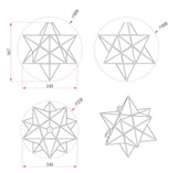 Ilario Large Star Pendant Antique Brass & Glass