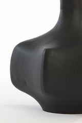 Sleek Matt Black Barrel Lamp Base 19x25 cm