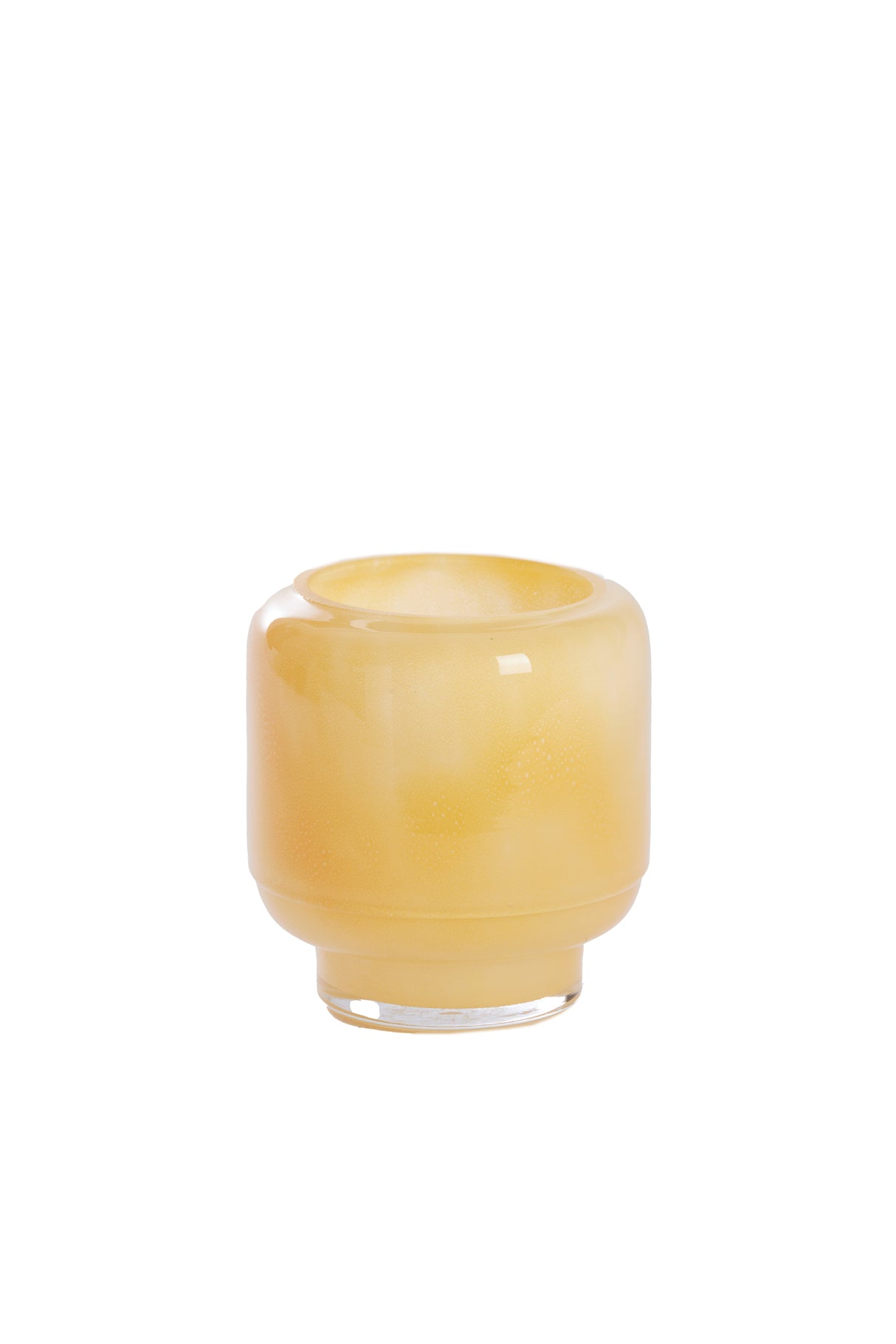 Amber Solvay Glass Tealight Holder Ø10x10.5 cm