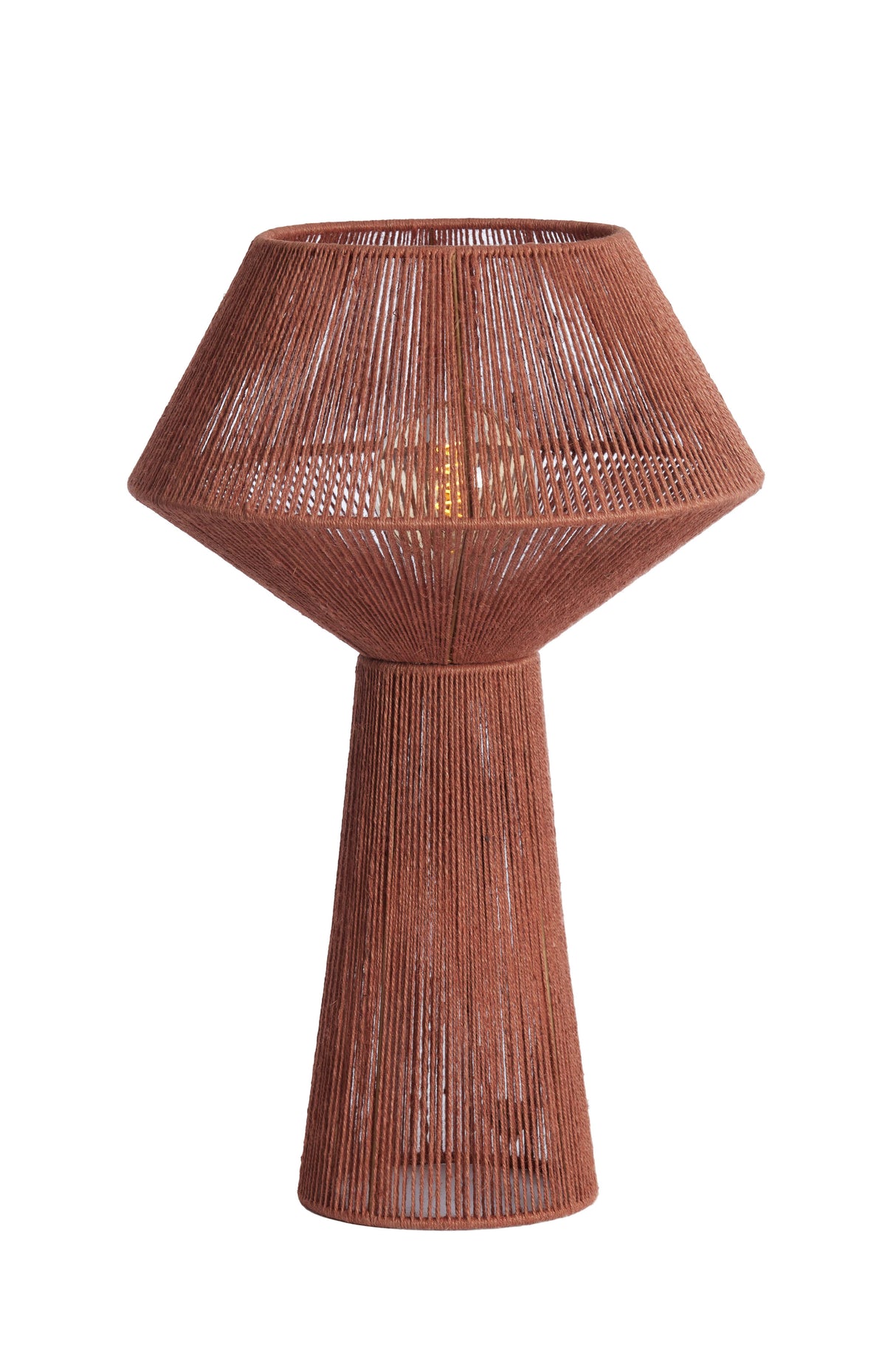 Brick Red Fugia Jute Table Lamp 36x57 cm