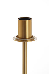 Elegant Medina Glass Floor Lamp - Smoke and Gold Finish, 160 cm