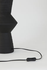 Sleek Black Ceramic Lamp Base (Ø18.5x51 cm) - Ayla Design