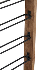 Sorrento Black Matte Wood: 8-Bottle Vertical Wine Rack (40x6x120 cm)