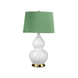 Isla 1 Light Table Light Aged Brass, White, Green
