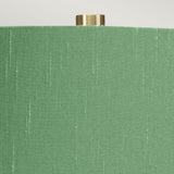 Isla 1 Light Table Light Aged Brass, White, Green