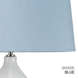 Isla 1 Light Table Light Polished Nickel, White, Teal
