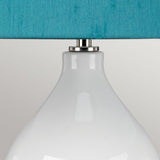 Isla 1 Light Table Light Polished Nickel, White, Teal