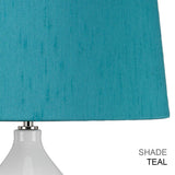 Isla 1 Light Table Light Polished Nickel, White, Teal