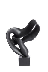 Title: Elegant Kajan Ornament in Matte Black 33x14.5x44.5 cm