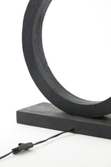 Black Matte Tinar Wood Lamp Base, 41x13x55 cm