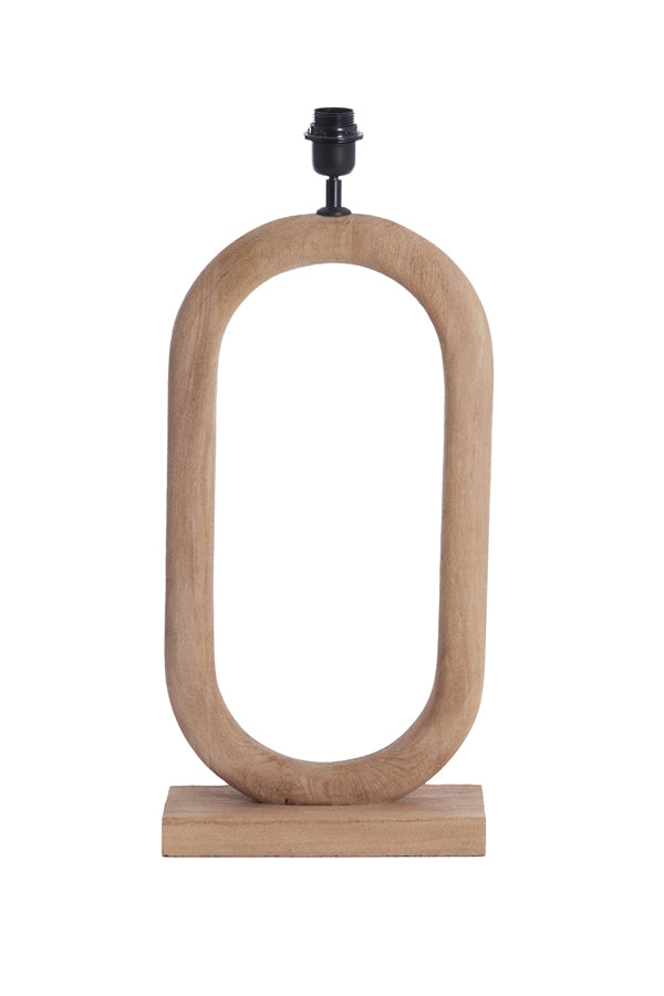 Natural Wood Matt Finish Lamp Base 30x12x59 cm